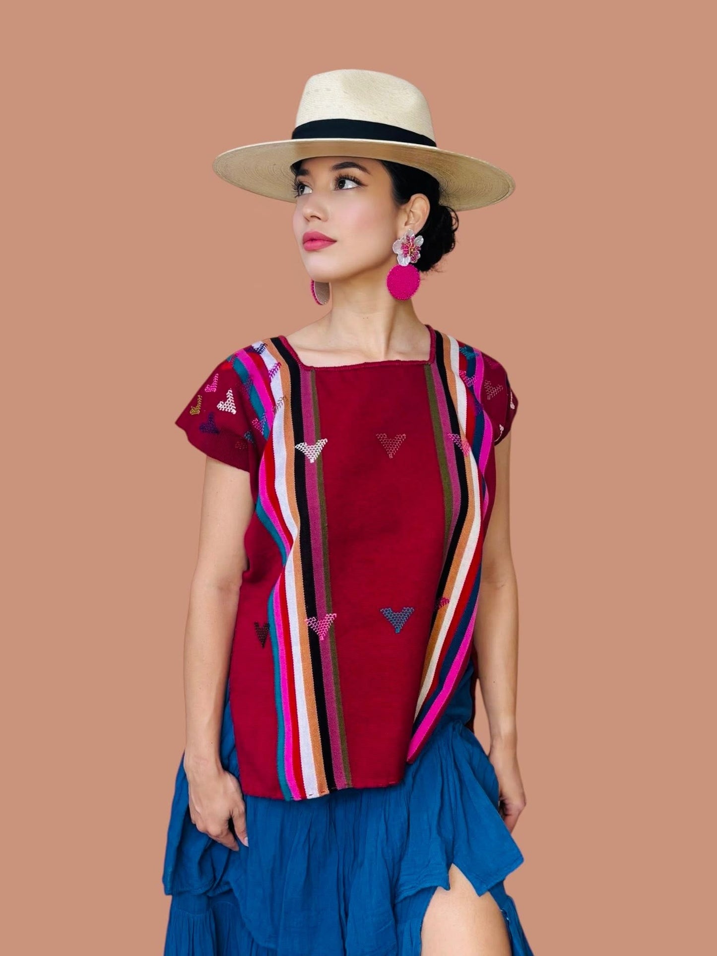 Julissa Heart Embroidered Huipil