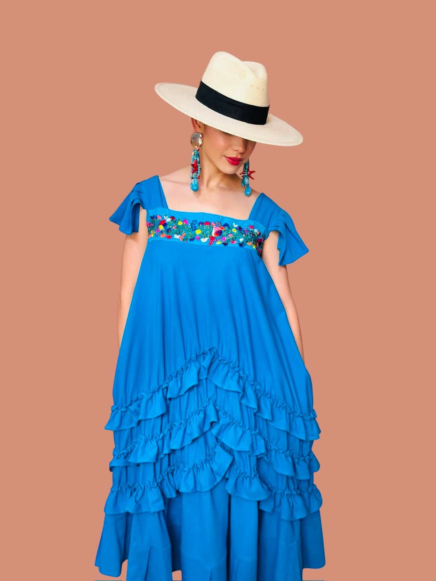 Rocio Oaxaca Dress- Blue