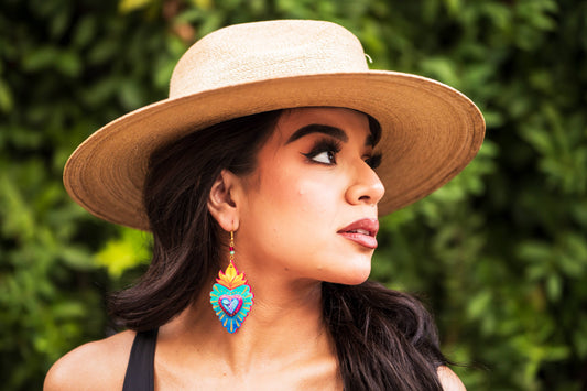 Macarena Hand-Painted Papier Mâché Earrings