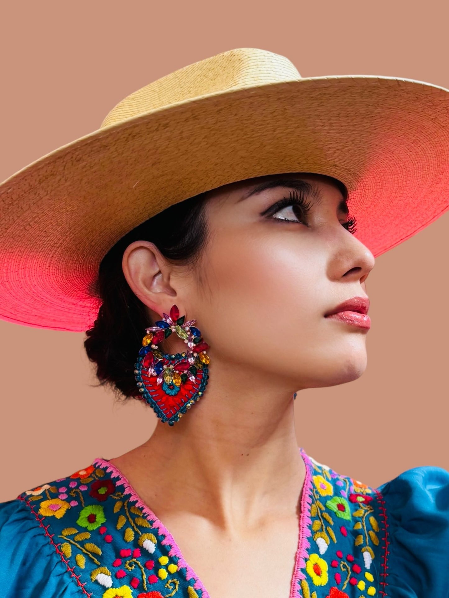 Cristina San Antonino Embroidered Earrings
