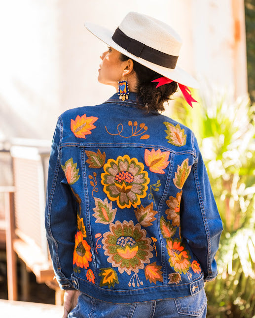 Rita Embroidered Premium Denim Jacket