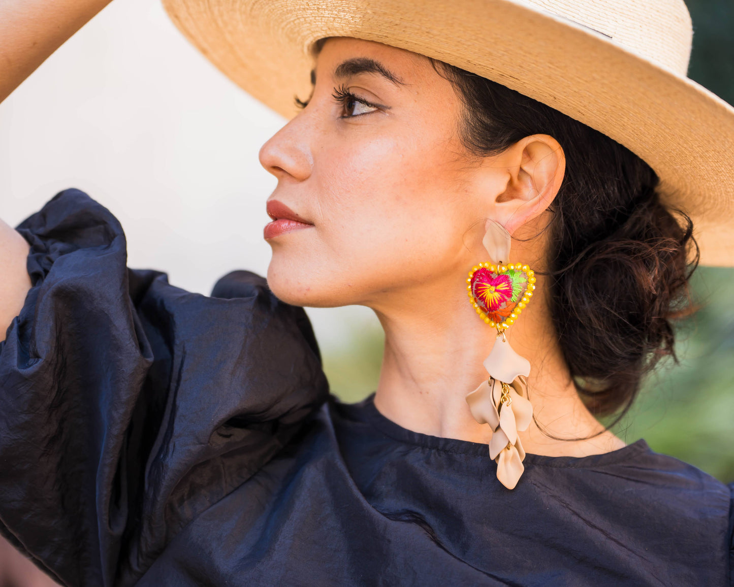 Leandra San Antonino Embroidered Earrings