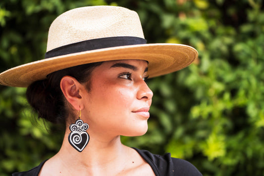 Leticia Hand-Painted Papier Mâché Earrings