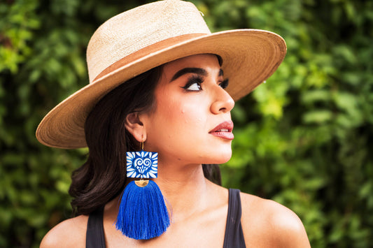 Romina Talavera Inspired Hand-Painted Earrings