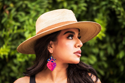 Juanita Hand-Painted Papier Mâché Earrings