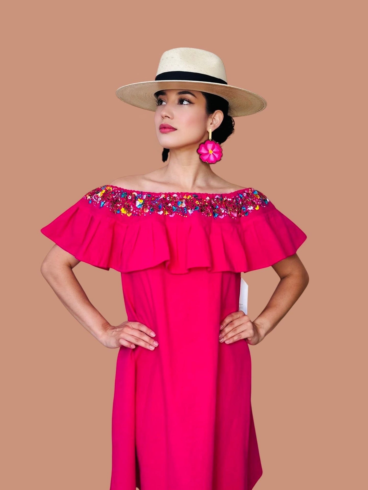 Federica Embroidered Strapless Dress