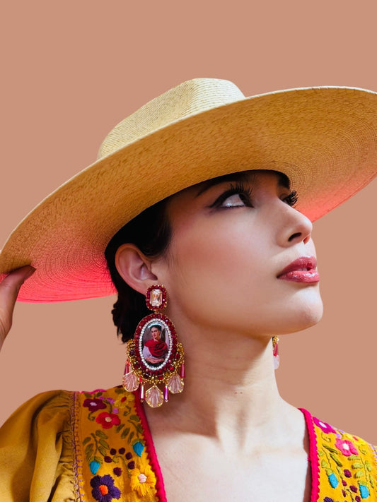 Frida Beaded Charm Earrings