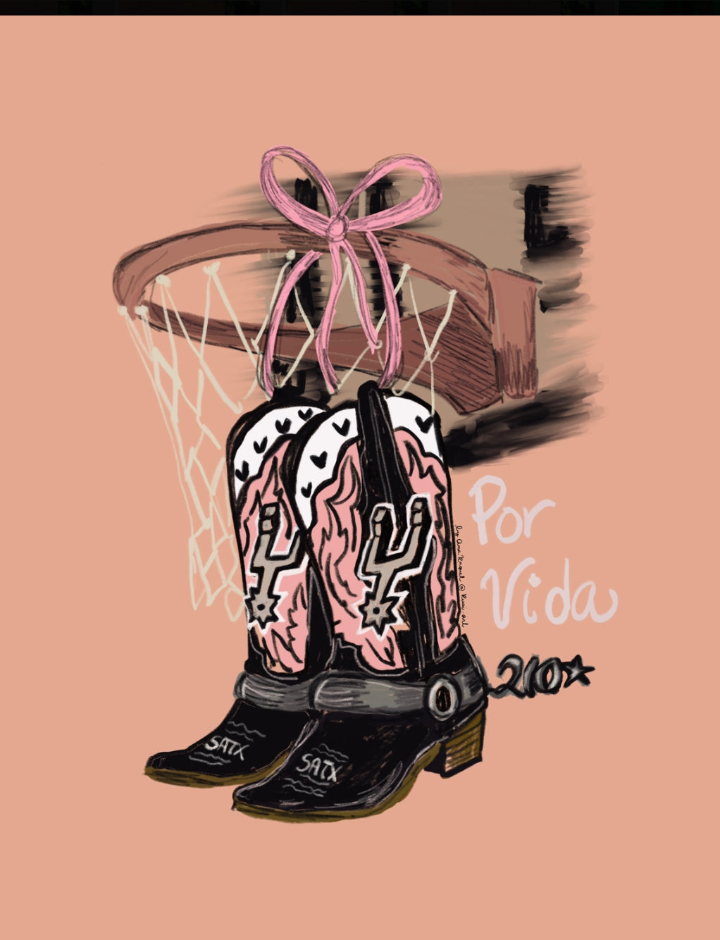 ✨Pre-Order-A love letter to San Antonio- Kusi Art Print 8x10 ✨❤️‍🔥
