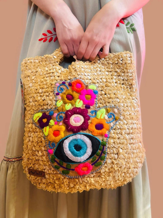 Hamsa Rafia Handbag