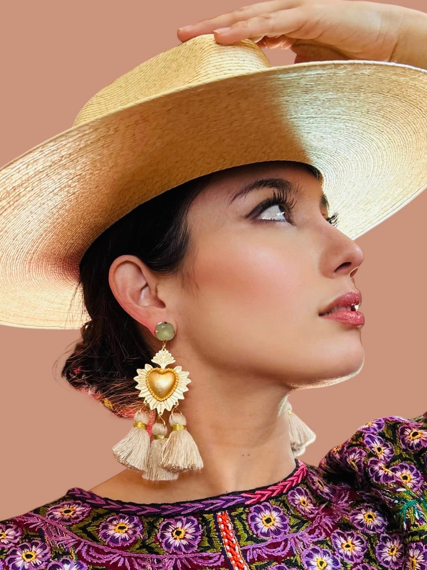 Lupita Sacred Heart Earrings