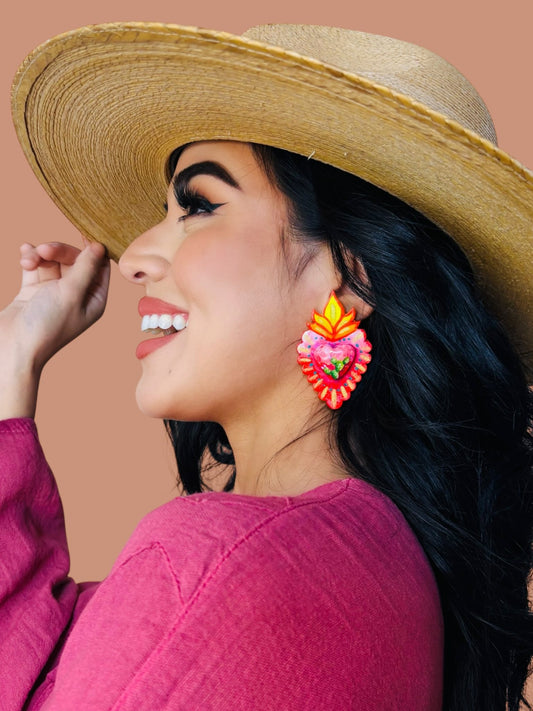 Nopal Hand-Painted Earrings