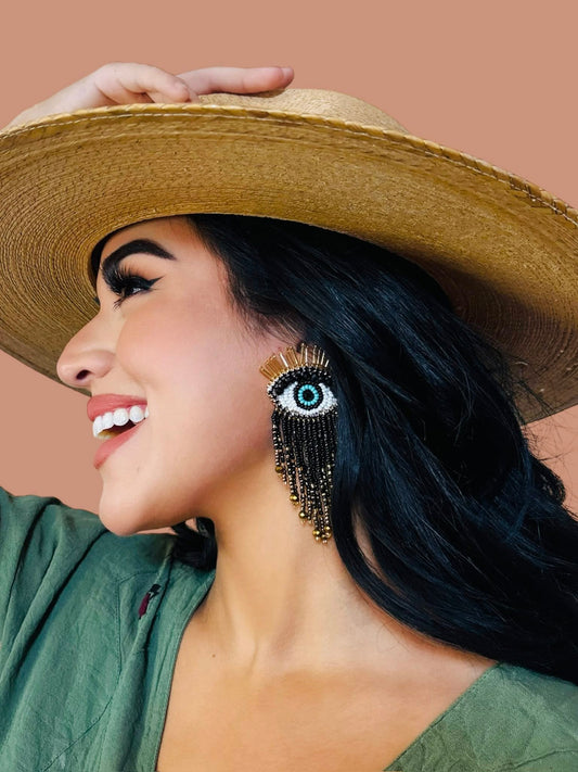 Malu Ojito Beaded Earrings