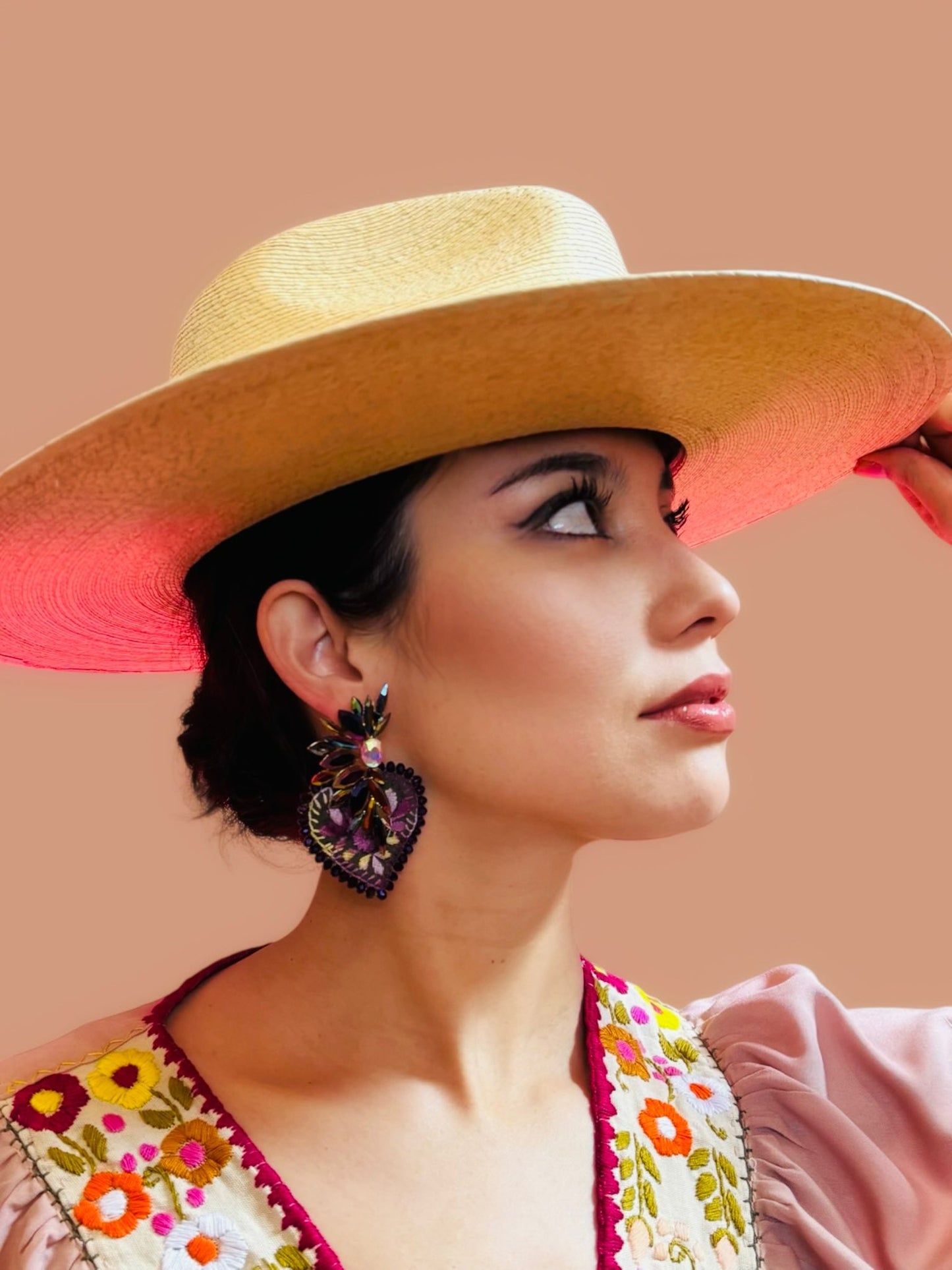 Rosario San Antonino Embroidered Earrings