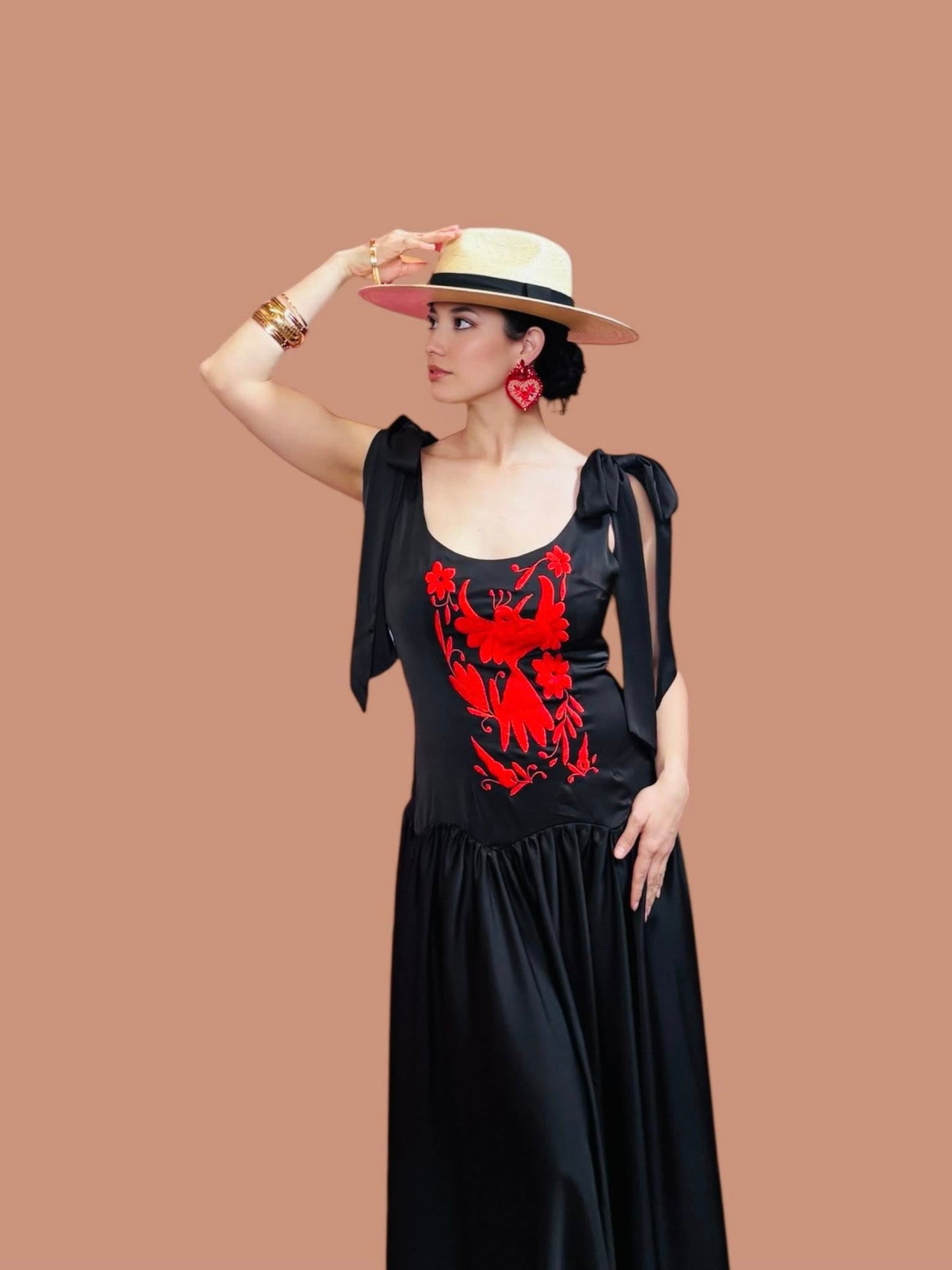 Roxanna Otomi Embroidered Dress