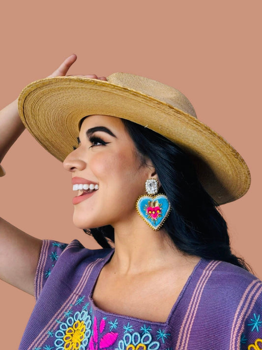 Itzayana Beaded Turquoise Earrings